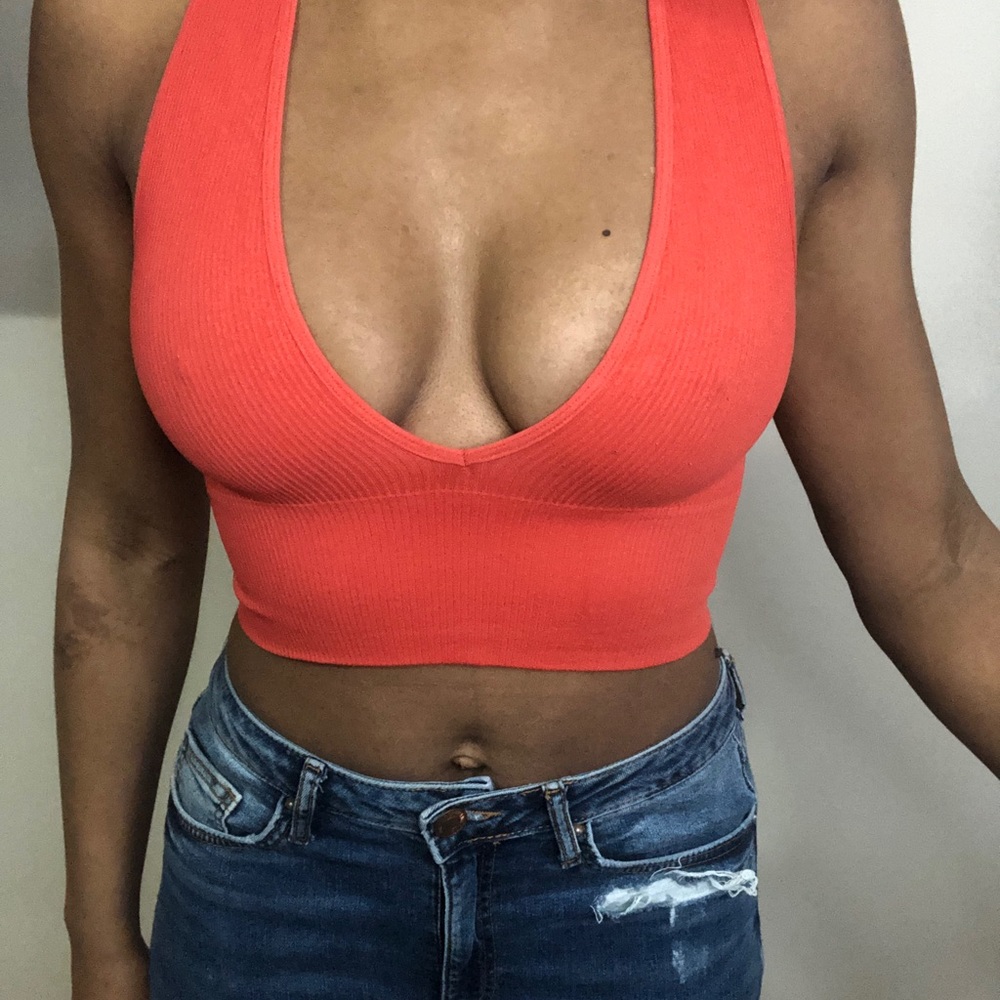 Coral crop top